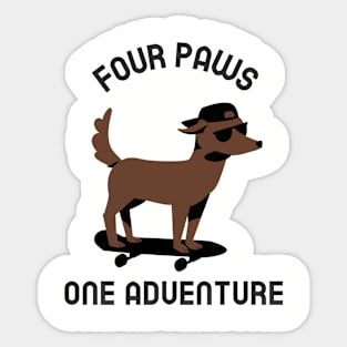 Four Paws One Adventure Dog Hiking Sticker